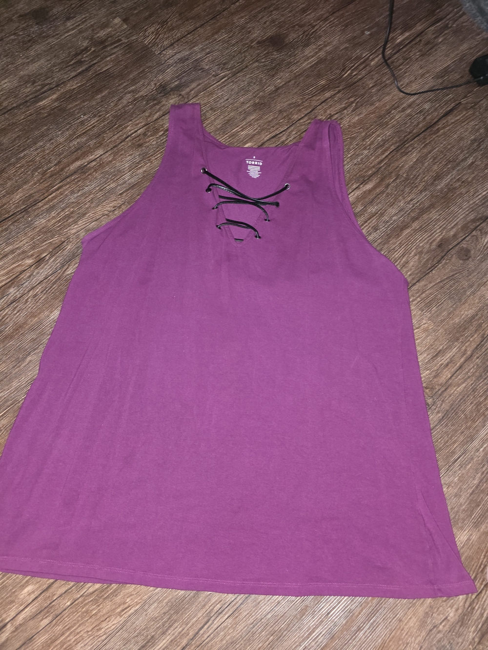 torrid Lace-Up Tank Top - Plum